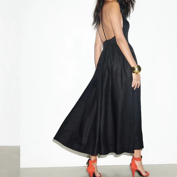 NWT Reformation Percy Linen Dress in black size 2